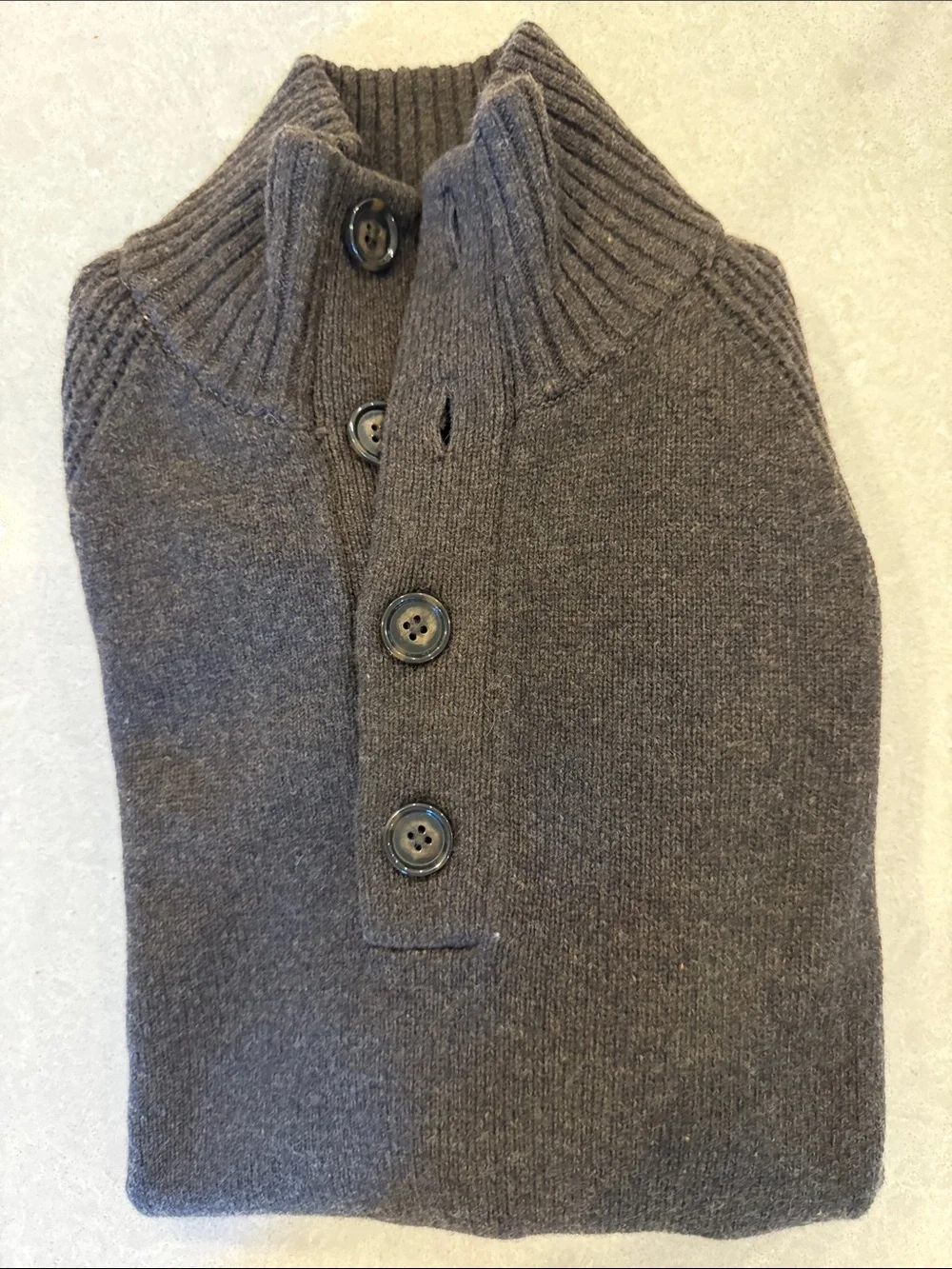 Banana Republic Brown Wool Button Front Knit Sweater
